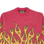 Свитера Palm Angels Wool Burning Crewneck Sweater 'Fuchsia/Yellow' 3