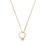 Колье Pendentif Fiançailles из желтого золота с бриллиантами 1