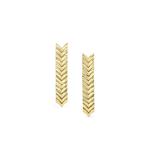 Серьги Chevron Zipper из желтого золота 1