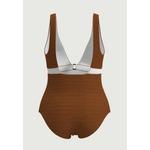 Deep Dive Rustic Caramel Цельнокроеный купальник с чашками Plus Cup и кольцом спереди 4
