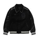 Верхняя одежда BAPE Logo Baseball Jacket 'Черный' 1