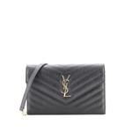 Classic Monogram Wallet on Chain Matelasse Chevron Leather Small crossbody bag 1