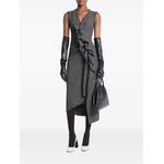 frayed ruched tweed midi dress 2