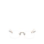 rimless geometric-frame glasses 1