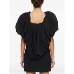 draped puff-sleeve mini dress 3