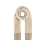 logo-patch ribbed-knit scarf 1