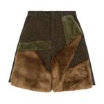 Andersson Bell Faux Fur Patchwork Shorts 'Коричневый' 2