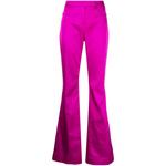 Расклешенные атласные брюки 1