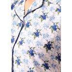 Clovia Pretty Florals Ночной костюм на пуговицах сине-зеленый - с высоким содержанием хлопка 5