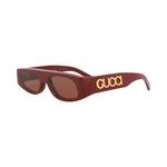 Gucci Солнцезащитные очки с квадратной оправой из переработанного ацетата 'Burgundy/Brown' 3