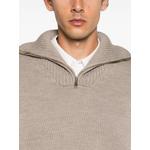half-zip ribbed-trim sweater 5