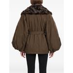 faux-fur collar belted jacket 4