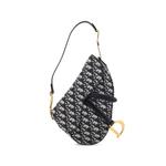 Сумка на плечо Saddle Handbag Oblique из канваса среднего размера 1