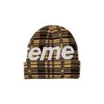 Шапки-бини Supreme Big Logo Beanie 'Tan Plaid' 2