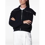 sailor-collar zip-up cardigan 1