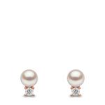Серьги Trend Akoya из розового золота с жемчугом и бриллиантами 1