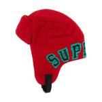 Шапка Supreme Shearling Trooper 'Red' 2