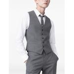 super 120's twill 5-button vest 2