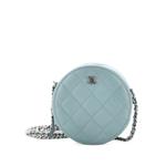 Мини-сумка через плечо Round Clutch with Chain Quilted Caviar 1