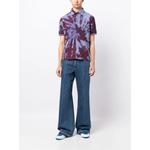 tie-die print cotton polo shirt 2