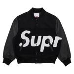 Куртки-университетки Supreme Big Logo Chenille Varsity Jacket 'Черный' 1