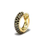 Серьга-кольцо из желтого золота с бриллиантами 1