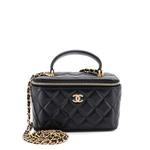 Маленькая сумка через плечо Classic Top Handle Vanity Case с цепочкой 1