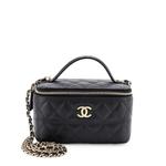 Long Vanity with Chain Quilted Caviar Mini shoulder bag 1