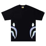 Футболки BAPE Glow In The Dark Side Shark Tee 'Black' 1