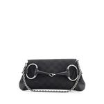 Клатч GG Canvas with Leather среднего размера с пряжкой Horsebit 1