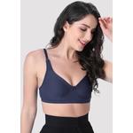 Бюстгальтер Non-Padded Non-Wired Full Coverage с двойными слоями чашек, темно-синий, с высоким содержанием хлопка 2