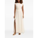 pleated side-slit dress 1