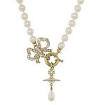 Ожерелья Vivienne Westwood Rigoberta Pearl Necklace 'Кристалл Кремроуз Перл' 2