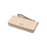 Длинный кошелек на молнии в фирменном канвасе - Sand/Taupe 4