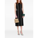 piping-detail sleeveless midi dress 2