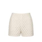 heart-motif crochet-knit shorts 2