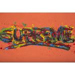 Футболки Supreme Paint Logo Tee 'Neon Orange' 2