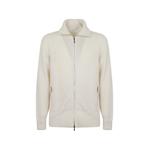 ribbed-knit zip-up cardigan 1