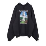 Круглые вороты Balenciaga Sport Hoodie 'Черный' 1