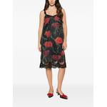 Fondo floral-pattern lace-trim midi dress 2