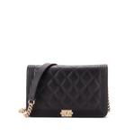 Стеганая сумка через плечо Boy Wallet on Chain Quilted Caviar 1