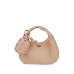 mini shoulder bag in grained brown 1