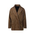 double-breasted suede blazer 1