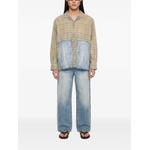 check-pattern patchwork shirt 2