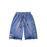 logo-patch crystal-embellished track shorts 1