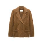 double-breasted fluffy blazer 1