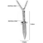 Колье с подвеской-кинжалом из серебра 6