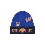 Шапки Kith x New Era For The New York Knicks All Over Patches Knit Beanie 'Royal' 1