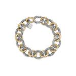 Браслет Oval Link Chain из желтого золота и серебра (12 мм) 2