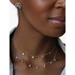18k yellow gold Small Floating diamond necklace 2